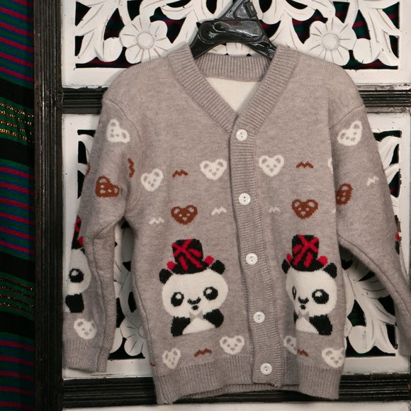 Panda Grey Sweater - Picture 1 of 6